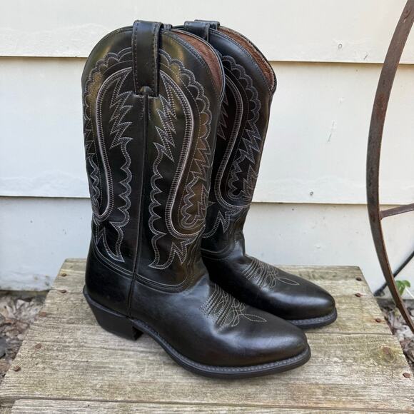 Nocona Jackpot Black 13” Round Toe Cowboy Boots NB5550 Size 8.5D - Picture 1 of 8